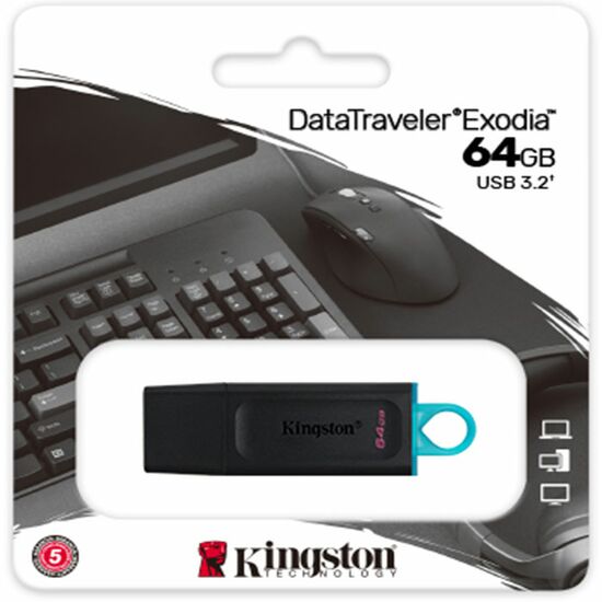 ფლეშ მეხსიერება KINGSTON USB 3.2 64GB GEN 1 DT EXODIAiMart.ge