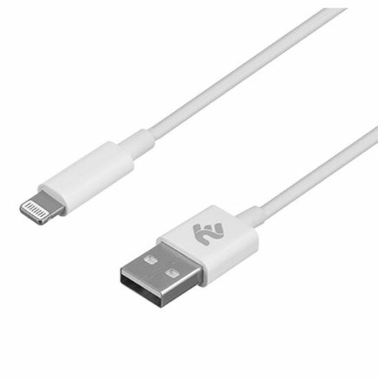 USB კაბელი CABLE 2E USB 2.4 TO LIGHTNING CABLE MOLDING  TYPE, WHITE, 1 MiMart.ge
