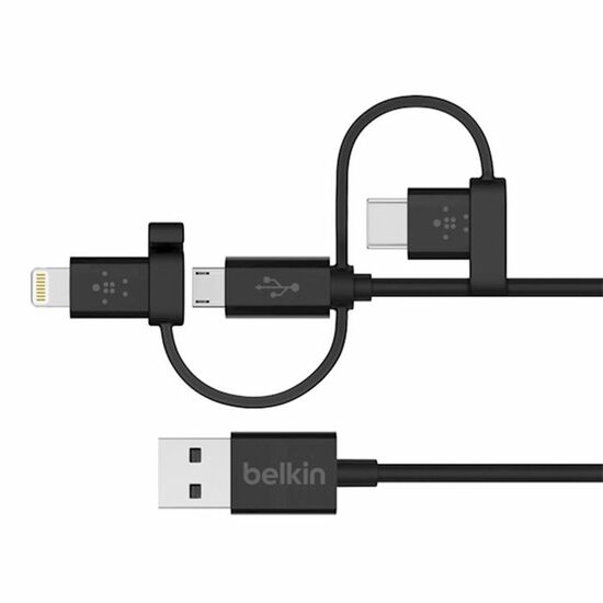 კაბელი BELKIN USB-A TO MICRO USB/LTG/USB-C,4,CHRG/SYNC CABLEiMart.ge