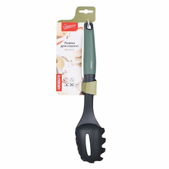 სპაგეტის კოვზი ARDESTO SPAGHETTI SPOON GEMINI , GRAY/GREEN, NYLON, PP WITH SOFT TOUCHiMart.ge