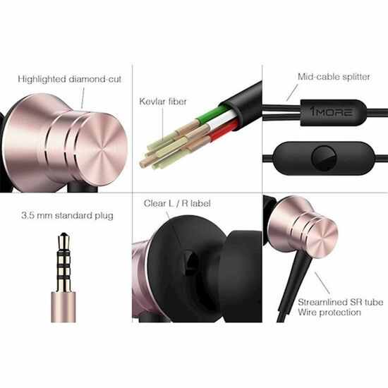 ყურსასმენი  1MORE PISTON FIT IN-EAR HEADPHONES E1009-PINKiMart.ge