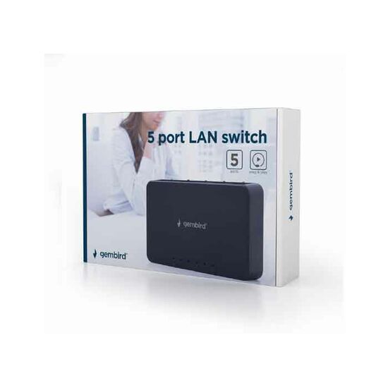 გამანაწილებელი სვიჩი GEMBIRD NETWORK ACTIVE SWITCH 5-PORT LAN (NP-SW5-02)iMart.ge