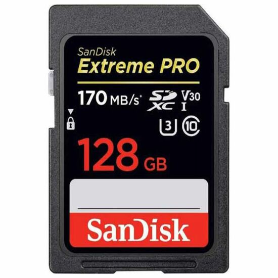 მეხსიერების ბარათი SANDISK 128GB SDXC C10 UHS-I U3 R170/W90MB/s EXTREME  PROiMart.ge