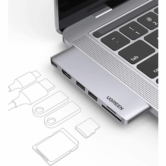 მრავალფუნქციური ადაპტერი USB-C ჰაბი UGREEN (80856)iMart.ge