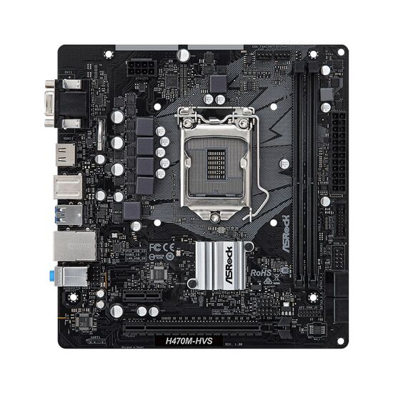 დედა დაფა ASROCK MOTHERBOARD H470M-HVS s1200 H470 2xDDR4 HDMI-VGA mATXiMart.ge