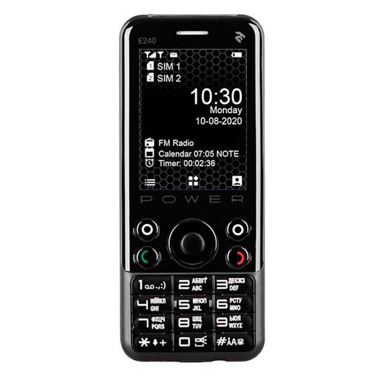 მობილური ტელეფონი 2E MOBILE PHONE E240 POWER DUAL SIM BLACK (680576170088)iMart.ge