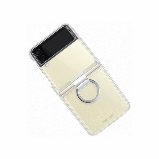 მობილური ტელეფონის ქეისი  SAMSUNG MOBILE PHONE CASE GALAXY Z FLIP 3 CLEAR COVER WITH RING TRANSPARENCY (EF-QF711CTEGRU)iMart.ge