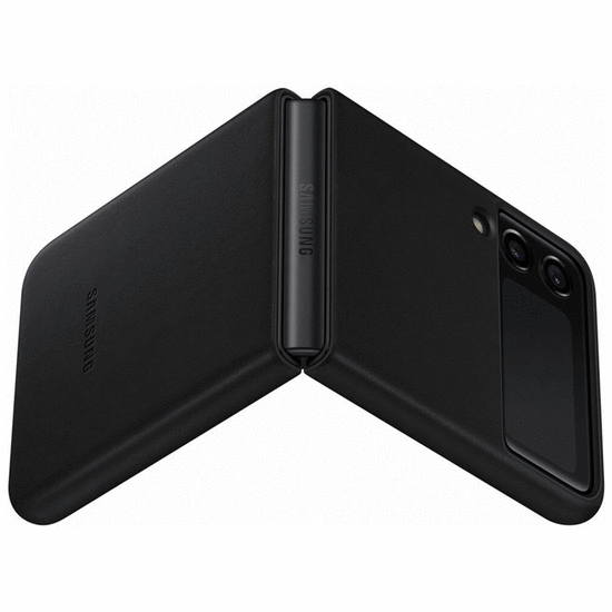 მობილური ტელეფონის ქეისი SAMSUNG MOBILE PHONE CASE GALAXY Z FLIP 3 LEATHER COVER BLACK (EF-VF711LBEGRU)iMart.ge