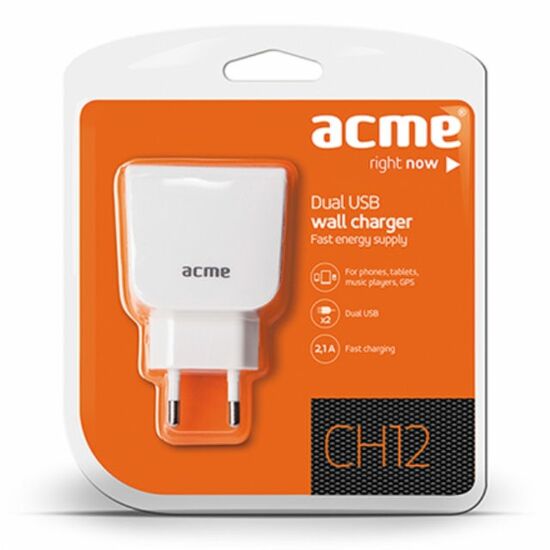 დამტენი Acme CH12 Dual USB wall chargeriMart.ge
